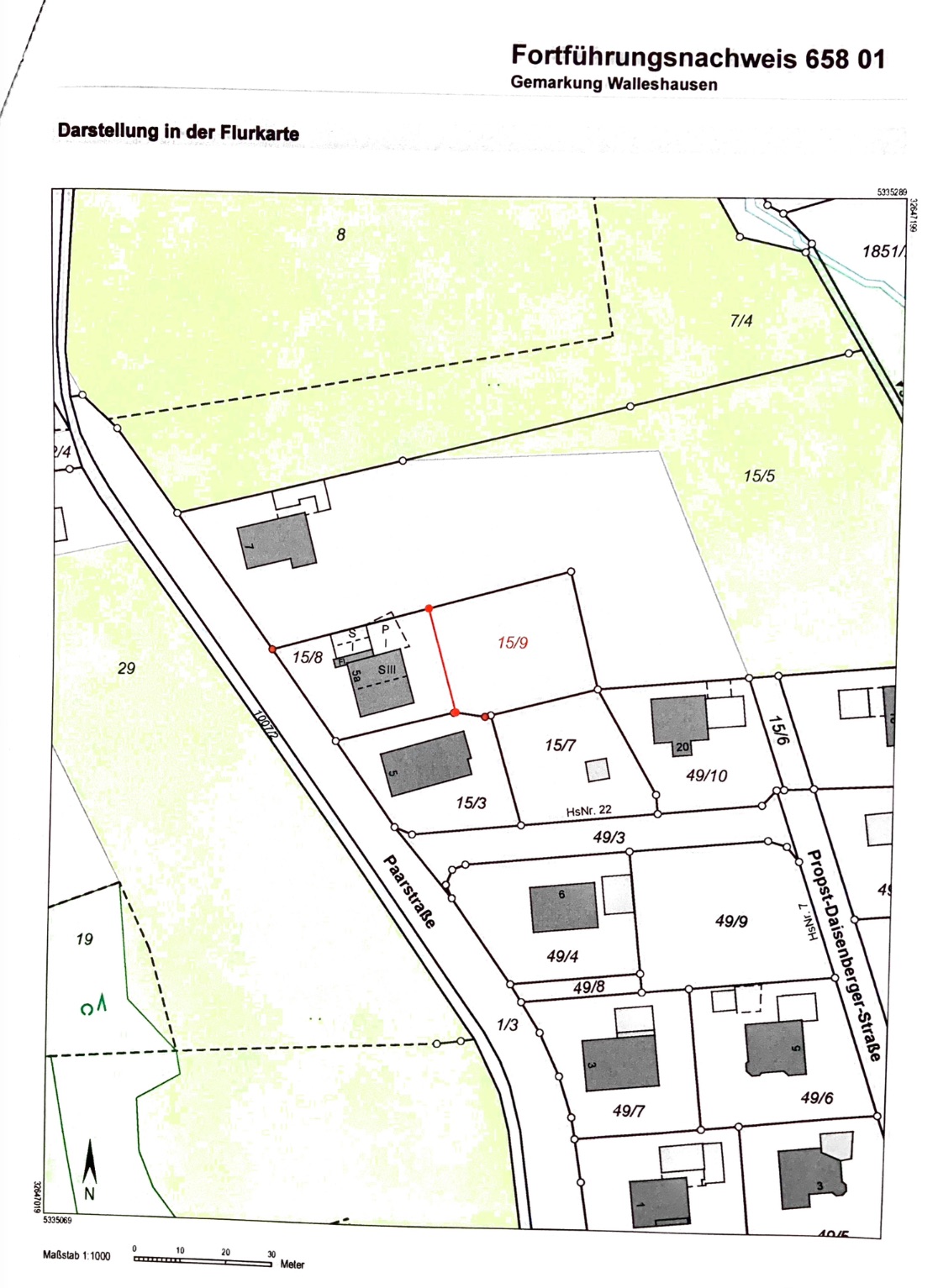 Flurkarte Walleshausen